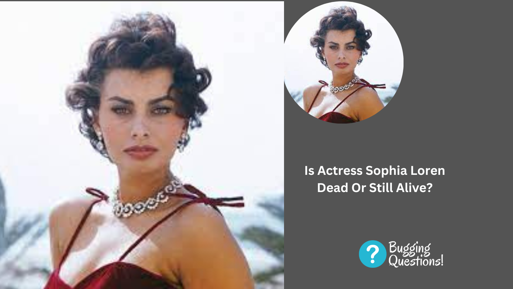 Is Actress Sophia Loren Dead Or Still Alive?